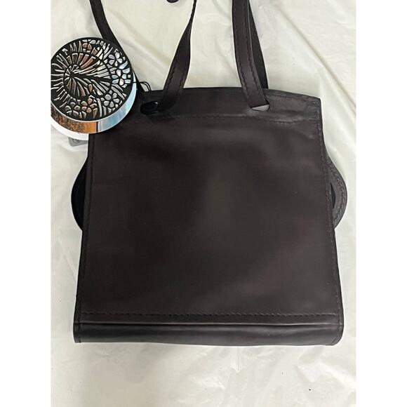 Adan Ballou  Leather Brown Shoulder Bag Full Grain Vegetable Tanned Leather - Picture 6 of 13